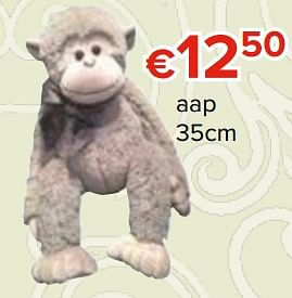 Promoties Aap knuffel 35cm - Huismerk - Euroshop - Geldig van 27/10/2017 tot 06/12/2017 bij Euro Shop