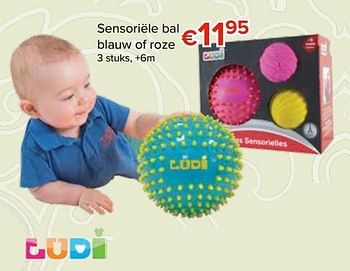 Promoties Sensoriële bal blauw of roze - Ludi - Geldig van 27/10/2017 tot 06/12/2017 bij Euro Shop