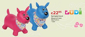 Promoties Springbal hond blauw of roze - Ludi - Geldig van 27/10/2017 tot 06/12/2017 bij Euro Shop