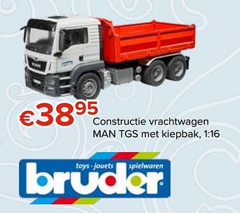 Promoties Contstructie vrachtwagen man tgs met kiepbak - Bruder - Geldig van 27/10/2017 tot 06/12/2017 bij Euro Shop