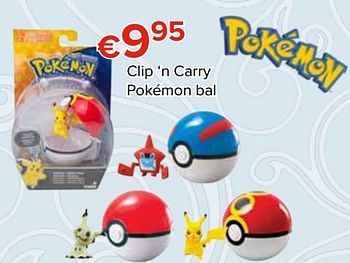 Promotions Clip `n carry pokémon bal - Pokemon - Valide de 27/10/2017 à 06/12/2017 chez Euro Shop