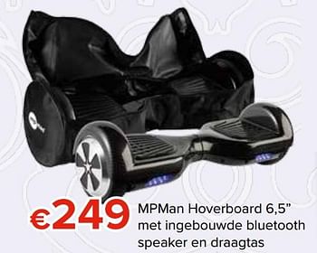 Promoties Mpman hoverboard 6,5 met ingebouwde bluetooth speakers en draagtas - MP Man - Geldig van 27/10/2017 tot 06/12/2017 bij Euro Shop