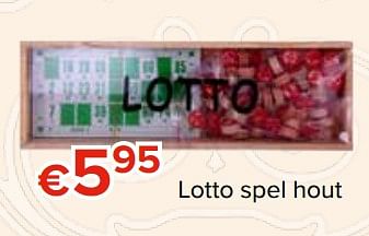 Promoties Lotto spel hout - Huismerk - Euroshop - Geldig van 27/10/2017 tot 06/12/2017 bij Euro Shop