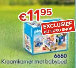 Promoties Kraamkamer met babybed - Playmobil - Geldig van 27/10/2017 tot 06/12/2017 bij Euro Shop