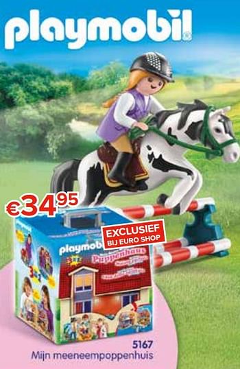 Promoties Mijn meeneempoppenhuis - Playmobil - Geldig van 27/10/2017 tot 06/12/2017 bij Euro Shop