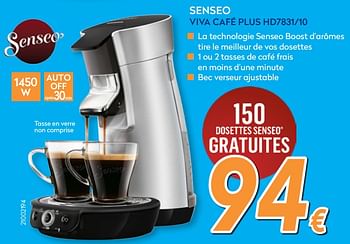 Promotions Philips senseo viva café plus hd7831-10 - Philips - Valide de 26/10/2017 à 24/11/2017 chez Krefel