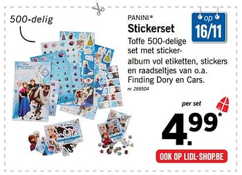 Promoties Stickerset - Panini - Geldig van 25/10/2017 tot 07/12/2017 bij Lidl