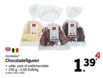 Promoties Chocoladefiguren - Favorina - Geldig van 25/10/2017 tot 07/12/2017 bij Lidl