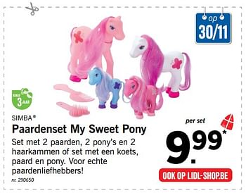 Promoties Paardenset my sweet pony - Simba - Geldig van 25/10/2017 tot 07/12/2017 bij Lidl