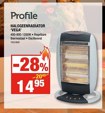 Promoties Profile halogeenradiator vega - Profile - Geldig van 26/10/2017 tot 26/11/2017 bij HandyHome
