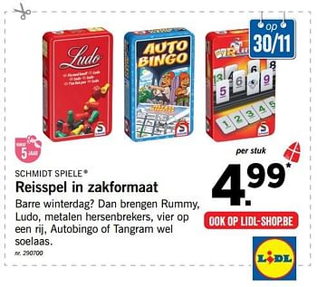 Promotions Reisspel in zakformaat - Schmidt Spiele - Valide de 25/10/2017 à 07/12/2017 chez Lidl