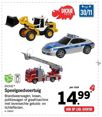 Promoties Speelgoedvoertuig - Dickie - Geldig van 25/10/2017 tot 07/12/2017 bij Lidl