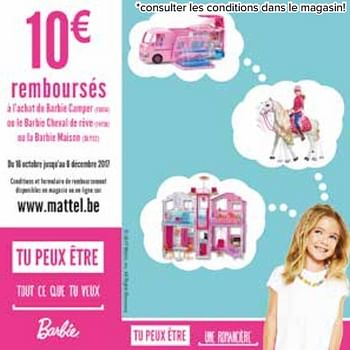 Promotions 10€ remboursés tu peux être - Mattel - Valide de 27/10/2017 à 06/12/2017 chez Euro Shop