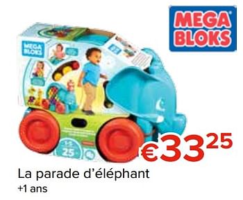 Promoties La parade d`éléphant - Mega Blocks - Geldig van 27/10/2017 tot 06/12/2017 bij Euro Shop