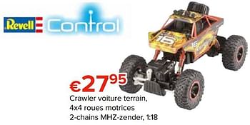 Promotions Crawler voiture terrain, 4x4 roues motrices 2-chains mhz-zender, 1:18 - Revell - Valide de 27/10/2017 à 06/12/2017 chez Euro Shop