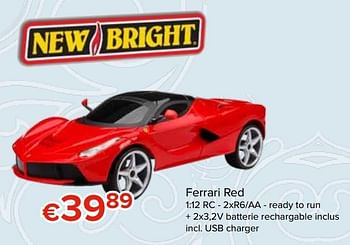 Promotions Ferrari red - New Bright Toys - Valide de 27/10/2017 à 06/12/2017 chez Euro Shop