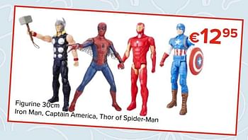 Promoties Figurine iron man, captain america, thor of spider-man - Marvel - Geldig van 27/10/2017 tot 06/12/2017 bij Euro Shop
