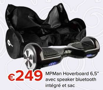 Promotions Mpman hoverboard 6,5 avec speaker bluetooth intégré et sac - MP Man - Valide de 27/10/2017 à 06/12/2017 chez Euro Shop