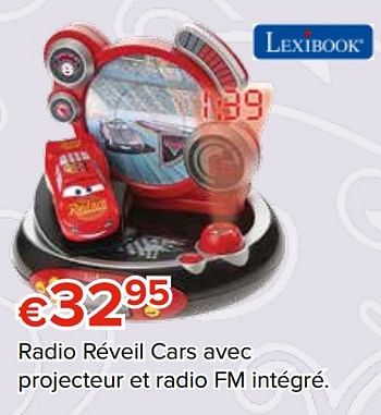 Promotions Radio réveil cars avec projecteur et radio fm intégré - Lexibook - Valide de 27/10/2017 à 06/12/2017 chez Euro Shop