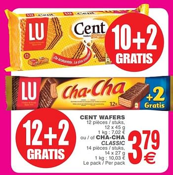 Lu Cent Wafers Ou Of Cha Cha Classic En Promotion Chez Cora