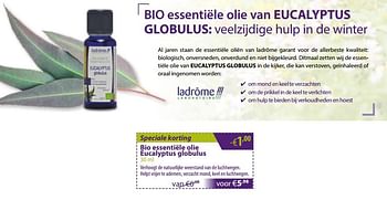 Promoties Bio essentiële olie eucalyptus globulus - Ladrome - Geldig van 03/11/2017 tot 30/11/2017 bij Mannavita