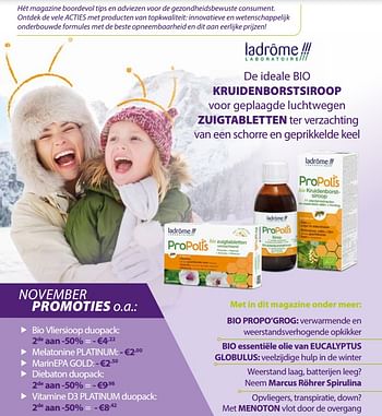 Promoties Duopack PROPOLIS - Ladrome - Geldig van 03/11/2017 tot 30/11/2017 bij Mannavita