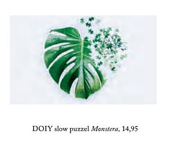 Promoties Doiy slow puzzel monstera - Doiy - Geldig van 08/10/2017 tot 23/11/2017 bij De Bijenkorf