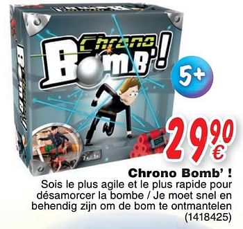 Promotions Chrono bomb! - Asmodee - Valide de 24/10/2017 à 06/12/2017 chez Cora