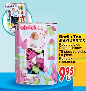 Promotions Baril - ton maxi abrick - Abrick - Valide de 24/10/2017 à 06/12/2017 chez Cora