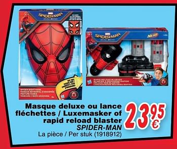 Promotions Masque deluxe ou lance fléchettes - luxemasker of rapid reload blaster spider-man - Hasbro - Valide de 24/10/2017 à 06/12/2017 chez Cora