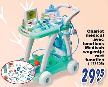 Promotions Chariot médical avec fonctions medisch wagentje met functies - Produit maison - Cora - Valide de 24/10/2017 à 06/12/2017 chez Cora