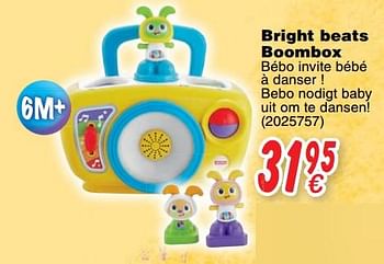 Promoties Bright beats boombox - Fisher-Price - Geldig van 24/10/2017 tot 06/12/2017 bij Cora