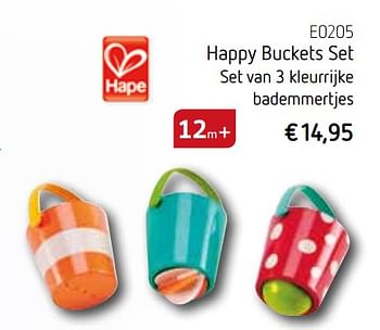 Promoties Happy buckets set - Hape - Geldig van 25/10/2017 tot 31/12/2017 bij De Speelvogel