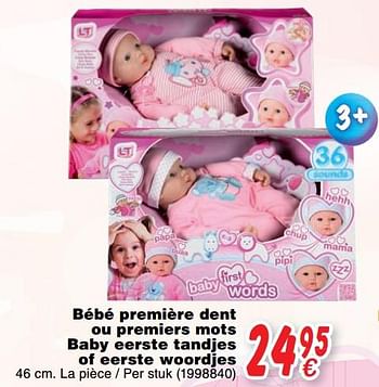 Promotions Bébé première dent ou premiers mots baby eerste tandjes of eerste woordjes - Loko toys - Valide de 24/10/2017 à 06/12/2017 chez Cora