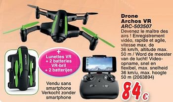 Promotions Drone archos vr arc-503507 - Archos - Valide de 24/10/2017 à 06/12/2017 chez Cora