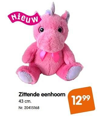Promotions Zittende eenhoorn - Produit maison - Fun - Valide de 17/10/2017 à 30/11/2017 chez Fun