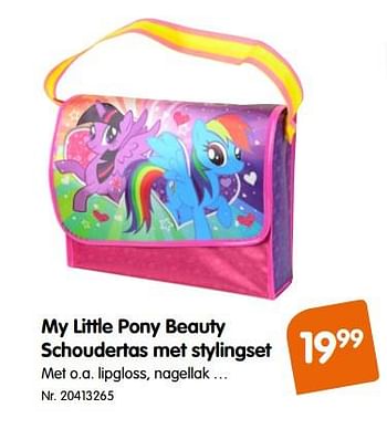 Promoties My little pony beauty schoudertas met stylingset - My Little Pony - Geldig van 17/10/2017 tot 30/11/2017 bij Fun