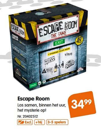 Promoties Escape room - University Games - Geldig van 17/10/2017 tot 30/11/2017 bij Fun