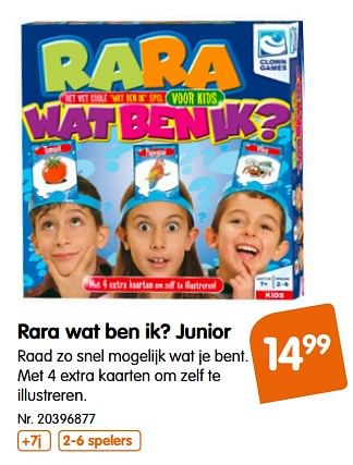 Promoties Rara wat ben ik? junior - Clown Games - Geldig van 17/10/2017 tot 30/11/2017 bij Fun