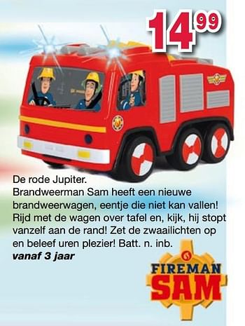 Promoties De rode jupiter - Brandweerman Sam - Geldig van 10/10/2017 tot 06/12/2017 bij Vavantas