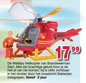 Promoties De wallaby helikopter van brandweerman sam - Dickie - Geldig van 10/10/2017 tot 06/12/2017 bij Vavantas