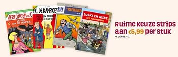 Promoties Ruime keuze strips - Huismerk - Fun - Geldig van 17/10/2017 tot 30/11/2017 bij Fun