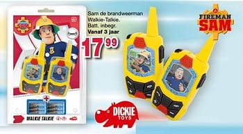Promoties Sam de brandweerman walkie-talkie batt inbegrepen - Brandweerman Sam - Geldig van 10/10/2017 tot 06/12/2017 bij Vavantas