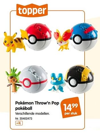 Promoties Pokémon throw `n pop pokéball - Pokemon - Geldig van 17/10/2017 tot 30/11/2017 bij Fun