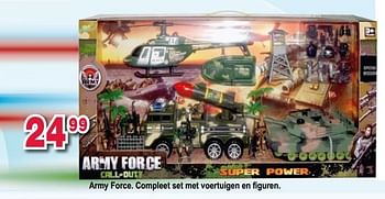 Promoties Army force compleet set met voertuigen en figuren - Army - Geldig van 10/10/2017 tot 06/12/2017 bij Deproost