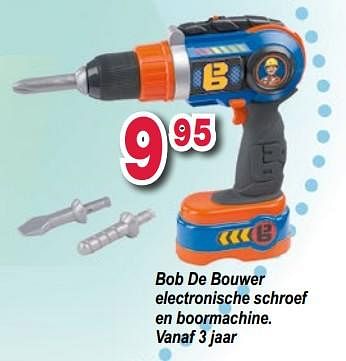 Promoties Bob de bouwer electronische schroef en boormachine - Smoby - Geldig van 10/10/2017 tot 06/12/2017 bij Deproost