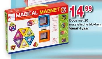 Promoties Doos met 20 magnetische blokken - Magical Magnet - Geldig van 10/10/2017 tot 06/12/2017 bij Deproost