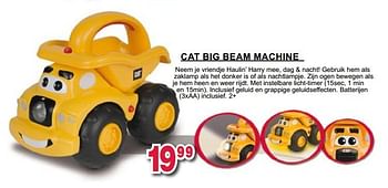 Promoties Cat big beam machine - CAT - Geldig van 10/10/2017 tot 06/12/2017 bij Multi-Land