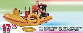 Promotions Voor zijn reddingsoperatie neemt brandweerman sam zijn speedboot neptunus - Sam Le Pompier - Valide de 10/10/2017 à 06/12/2017 chez Eurosport Belgium