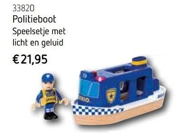 Promoties Politieboot - Brio - Geldig van 25/10/2017 tot 31/12/2017 bij De Speelvogel